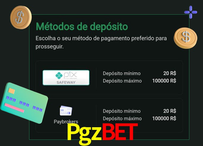 O cassino Pgzbet oferece uma grande variedade de métodos de pagamento